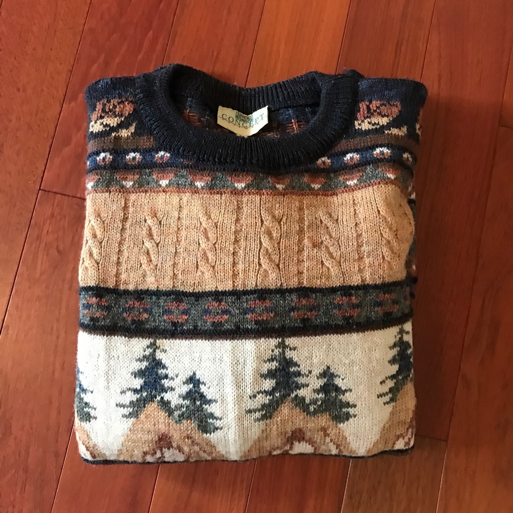 Men's Crewneck Sweater - Multicolor